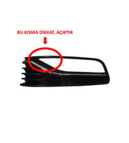 VW Polo 2015-2017 Ön Tampon Sol Sis Farı Kapağı Krom Çıtalı 6C0854661C
