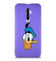 Oppo Reno 2Z Soft Premier Kapak Donald Duck-A Tasarımlı Silikon Kılıf - Mor (Şeffaf)
