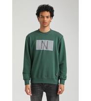Bisiklet Yaka Yeşil Slim Fit Sweatshirt 23FWM60152