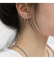 Cerrahi Çelik Düz Küpe Seti 3 Parça Silver (Çok Renkli)