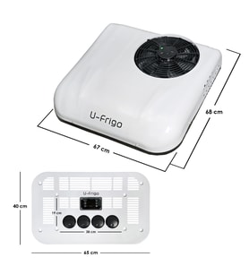 U-Frigo Mini Araç Tavan Park Kliması 12V 48 Amper (Karavan,Kamyon,Minibüs, Kamyonet,İş Makinesi) (Beyaz)
