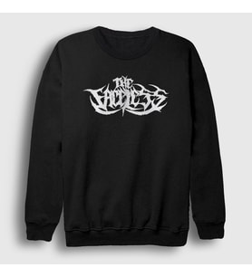 Presmono Unisex Siyah Logo The Faceless Sweatshirt 448570tt