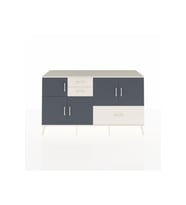 Kronos Konsol 5 Raflı 3 Çekmeceli 5 Kapaklı 176x59x99 Aytaşı-Antrasit/Aytaşı