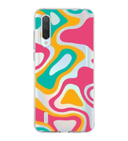 Xiaomi Mi 9 Lite Uyumlu Kapak Renkli Desen Tasarımlı Şeffaf Silikon Kılıf