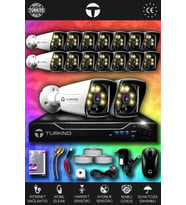TURKNO 16 Kameralı Karie 16 Dış Kamera Set HDD'siz Full HD Renkli Gece Görüşlü Güvenlik Kamerası Sistemi
