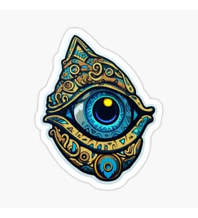 Nazar Boncuğu Sticker Araba 18cm Yapıştırma Etiket MD14