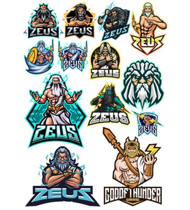 Zeus Sticker Set-2 13 Parça Telefon, Tablet, Defter, Laptop Sticker