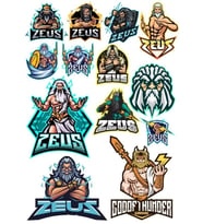 Zeus Sticker Set-2 13 Parça Telefon, Tablet, Defter, Laptop Sticker