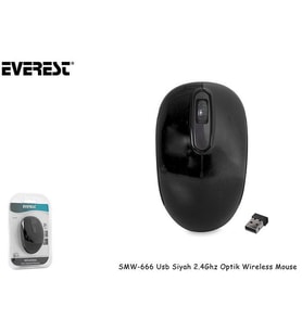 Everest SMW-666 USB Sarı 2.4 GHZ Optik Kablosuz Mouse 1500Dpı