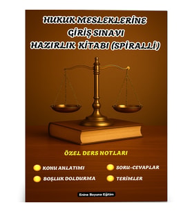 Hukuk Mesleklerine Giriş Sınavı Hazırlık Kitabı (Spiralli)