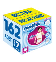 Molfix Külot Bebek Bezi Beden:7 (19+KG) XX Large 162 Adet Ekstra Fırsat Pk