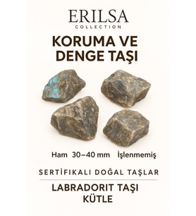 Sertifikalı Ham İşlenmemiş Labradorit Taşı Kütle – El Taşı Spiritüel Koruma Işık Yükseltici Enerji (Çok Renkli)