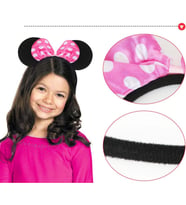 Pembe Fiyonklu Minnie Mouse Tacı Mini Kulak