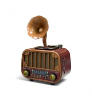 Gramafon Nostalji Radyo,Bluetooth özellikli Eskitme Nostaljik Gramafon Radyo (B.Kahverengi)