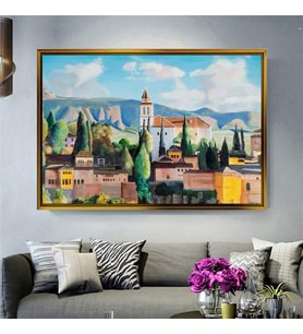 Altın Çerçeveli dekoratif tablo l1674 (Gold)