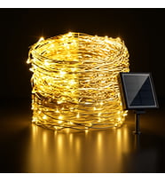 Solar Peri LED Işık 20 Metre 200 LED Gün Işığı 8 Fonksiyonlu Su Geçirmez