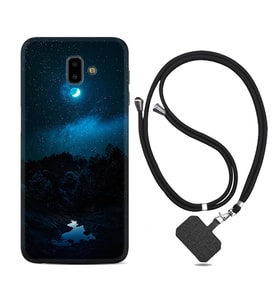 Samsung J6 Plus J7 Prime J7 Pro M20 Kılıf Boyun Askılı Silikon Gece 1633