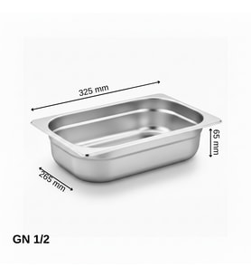 ÜRET Standart Gastronom Küvet GN 1/2 65 mm 4 lt