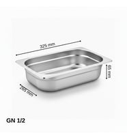 ÜRET Standart Gastronom Küvet GN 1/2 65 mm 4 lt