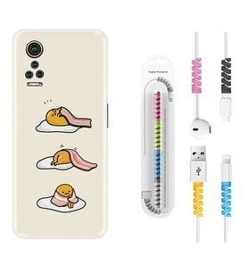 General Mobile GM 21 Pro GM 22 Pro Plus Kılıf Kablo Koruma Spiral Silikon Sweety Egg 1322
