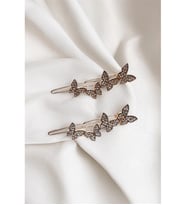 2 ADET TAŞLI KELEBEK PENS TOKA 7 CM.