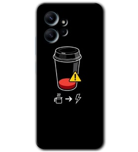 Redmi Note 12 4G Kılıf HD Desen Baskılı Kılıf - Coffee Battery