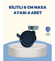 Kilitli Mobilya Tekerleği 6 cm 4’lü Kolay Kurulum