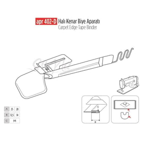 Halı Kenar Biye Aparat 30cm-15cm / APR 402-D