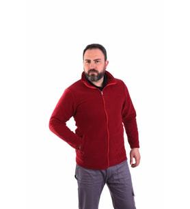 ESER - Fermuarlı Polar Mont - Bordo