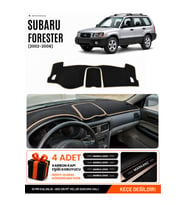 e-biz SUBARU FORESTER (2002-2008) Uyumlu Torpido Örtüsü, Torpido Kılıfı - Siyah-Bej - SU001