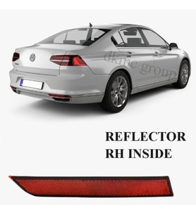 PASSAT B8 SEDAN 2015-2018 MODEL ARASI UYUMLU SAĞ YOLCU TARAFI İÇ ARKA TAMPON REFLEKTÖRÜ