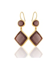 Kadir Jewellery 22 Ayar Altın Kaplama Kadın Sallantılı Küpe -El İşçiliği Ve Hipoalerjenik Küpe