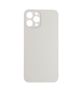 Apple iPhone 12 Pro Max Uyumlu LOGOLU Arka Pil Batarya Kapağı - LENS HARİÇ (Açık Gri)