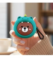 CaseOnn Kılıf Karakter Figürlü Ayı Yeşil Çam Yeşili Galaxy Buds FE ile uyumlu