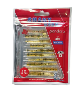 Pandora Shaky Worm 5cm 10 Adet LRF Silikonu Honey Shrimp