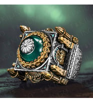 İslam Usta Yeni Çağ Model 925 Ayar Gümüş Cami Motifli Minareli Erkek Yüzük