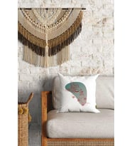 Modern Kadın Silüet Desenli Çift Yön Dijital Baskılı Dekoratif Kırlent Kılıfı Yastık Kılıfı 39x39cm