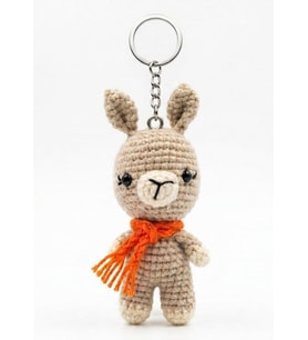Maskot Lama Amigurumi Organik Anahtarlık Oyuncak