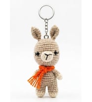 Maskot Lama Amigurumi Organik Anahtarlık Oyuncak