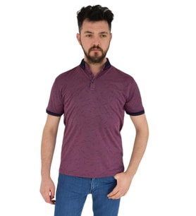 Erkek Polo Yaka Tişört R2007 BGL-ST02784 (Mürdüm)