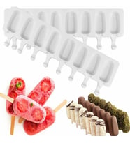 Magnum Şekilli Silikon Dondurma Tatlı Meybuz Kalıbı 8'li