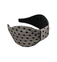 SİYAH POLKA DESEN DANTELLİ TAÇ