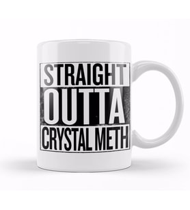 Straight Outta Crystal Meth Breaking Bad Kupa Bardak Porselen