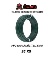 Pvc - Kaplı Düz Tel - 3 mm Kalınlık ( - 26 -kg ) (Y.Yeşil)