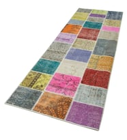 Çok Renkli El Dokuma Salon Halısı Patchwork Desenli Bohem Modern Dekoratif Koridor
