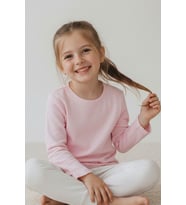Breeze Kız Çocuk Uzun Kollu Tişört Basic 4-8 Yaş, Pembe