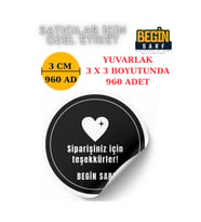 3 CM 4 CM 5 CM 6 CM SATICILARA FİRMALARA ÖZEL KENDİNDEN YAPIŞKANLI ETİKET YUVARLAK 006