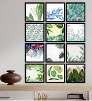 BK Gift 12 Parça Çerçeve Görünümlü Ahşap Tablo Seti (55x75cm)-5