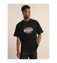 Unisex Baskılı Oversize T-Shirt - Siyah