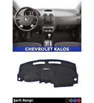 Chevrolet Kalos 3d Torpido Koruma Kılıfı - Ön Göğüs Kaplama - Mavi Şerit